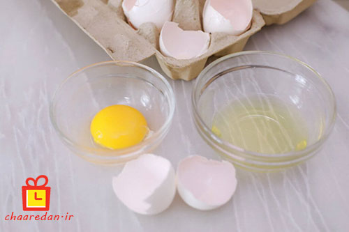 سرخ کردن بادمجان با روغن کم با سفیده تخم مرغ