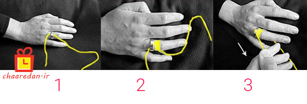 استفاده از نخ برای بیرون آوردن انگشتر تنگ از دست