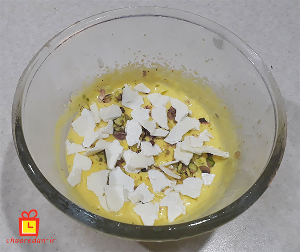 دستور بستنی سنتی زعفرانی بدون ثعلب خوشمزه خانگی