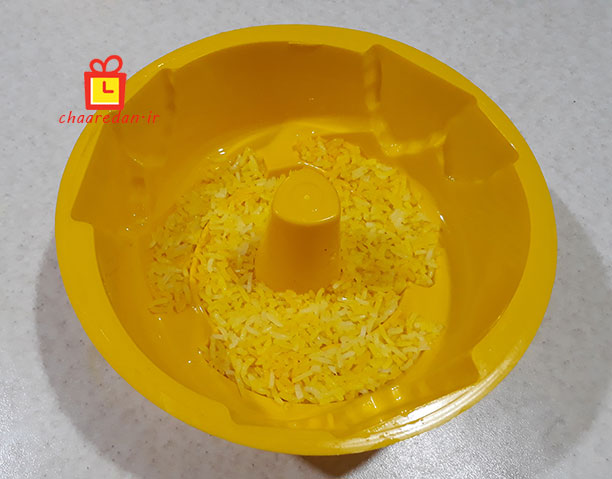 روش قالب زدن برنج در قالب پلاستیکی ژله
