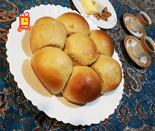روش پخت نان همبرگر کوچک یا مینی خیلی خوشمزه خانگی در قابلمه و فر